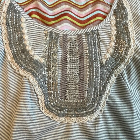 A Common Thread Multi-Colour boho scoop neck silk tank top tunic-Small - Picture 3 of 11